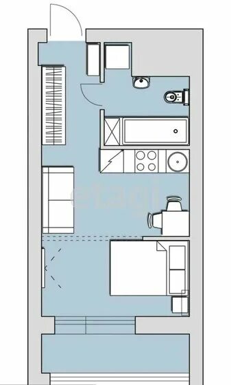 Квартира 30 метров планировка Купить квартиру-студию 24 м² в ЖК "Прованс" по адресу Краснодар, улица Генерала 