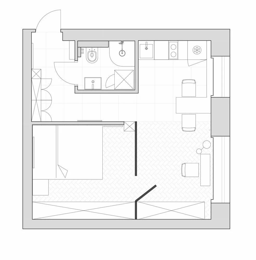 Квартира 31 кв м планировка Фотографии - Планировки - INMYROOM.ru Floor plans, House design, Design