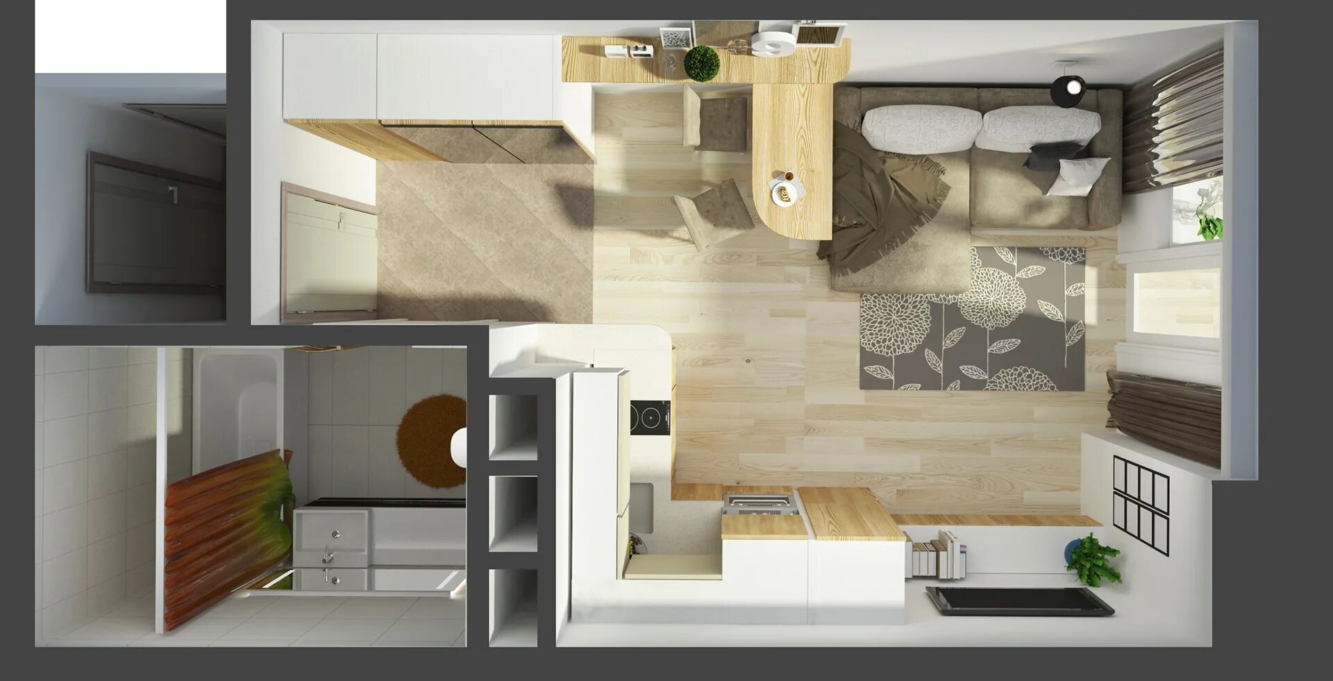 Квартира 32 кв м планировка фото Planning of apartments :: Behance