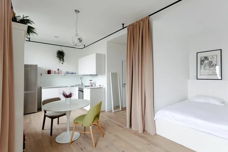 Квартира 33 кв интерьер Уют на 33 квадратных метрах - HQROOM Bedroom trends, Small studio apartments, In