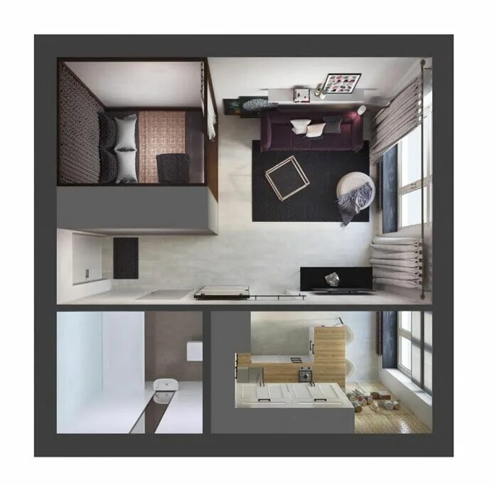 Квартира 35 кв дизайн Планировка квартиры 35 кв. м. Small apartment plans, Small apartment design, Apa