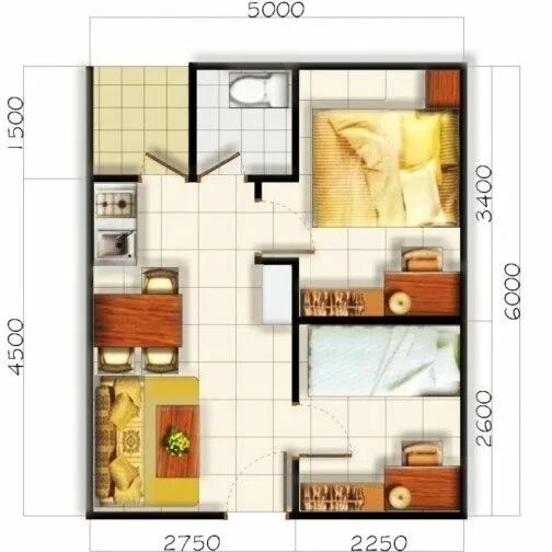 Квартира 6 8 планировка Gambar Denah Rumah Minimalis Type 36 8 Small house plans, Minimalist living room