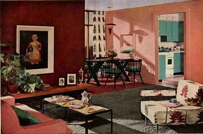 Квартира 80 годов интерьер Pin by Lydia Angelz on Retro House 1950s interior design, 1950s decor, Retro int