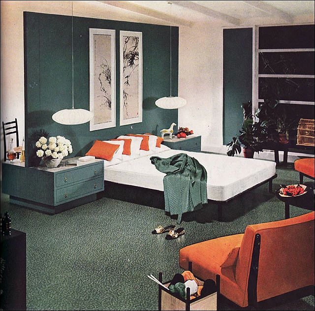 Квартира 80 годов интерьер 1950 bedrooms Mid century bedroom design, Mid century modern interior design, Mi