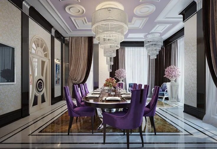 Квартира арт деко фото Pin by Luxury interiors/ Дизайн студи on Столовые /Dining rooms House design, De