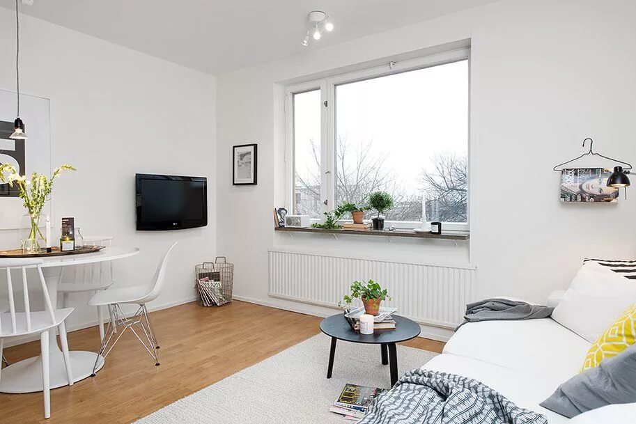 Квартира без интерьера Scandinavian Small Apartment Interior Design in Gothenburg