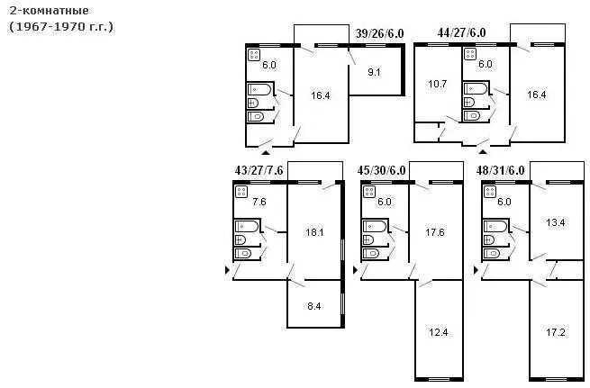 Квартира брежневка планировка 2 комнатная Популярные варианты планировок брежневок и их улучшения