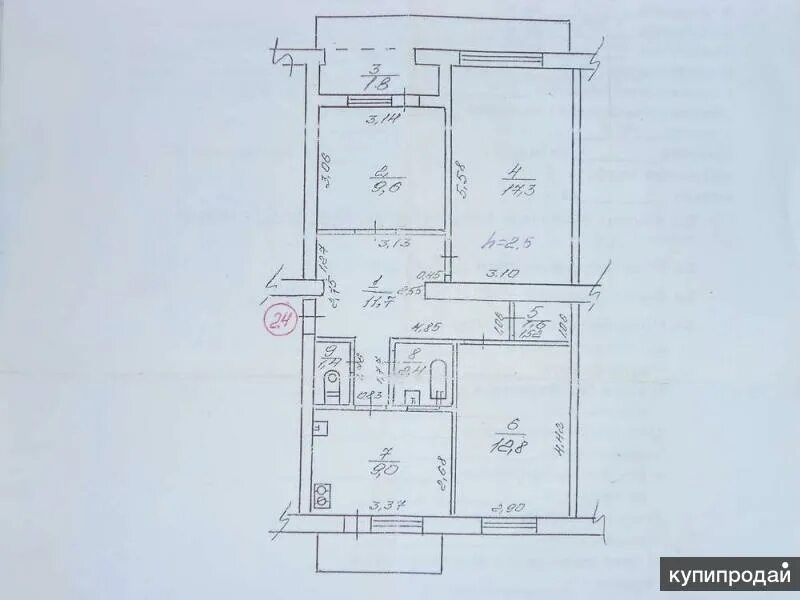 Квартира чешка планировка 2 Продам свою трехкомнатную квартиру в Севастополе в Севастополе