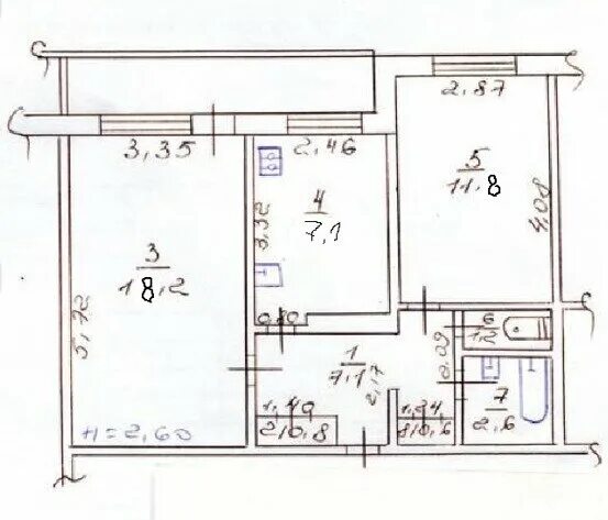 Квартира чешка планировка Купить 2-3-комнатную квартиру в Томске на улице Енисейская - База недвижимости Г