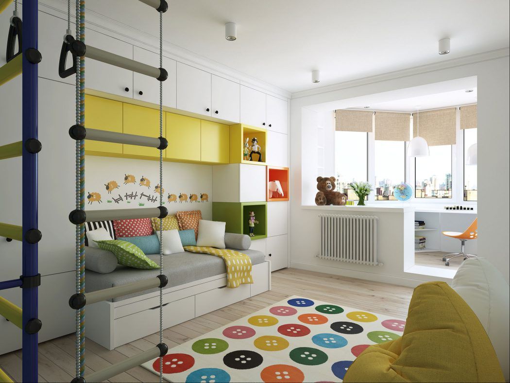 Квартира детская комната фото 013-apartment-moscow-geometrium Kids bedroom designs, Simple kids rooms, Kids ro