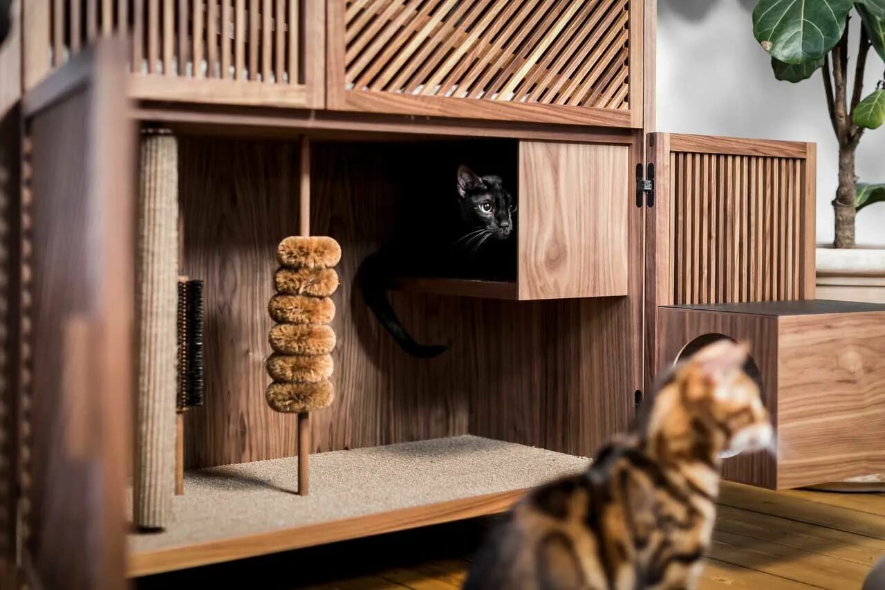 Квартира для кошек фото Modern Cat House Gives Cats 10 Fun Things Design Milk Cat house, Indoor cat, Cat