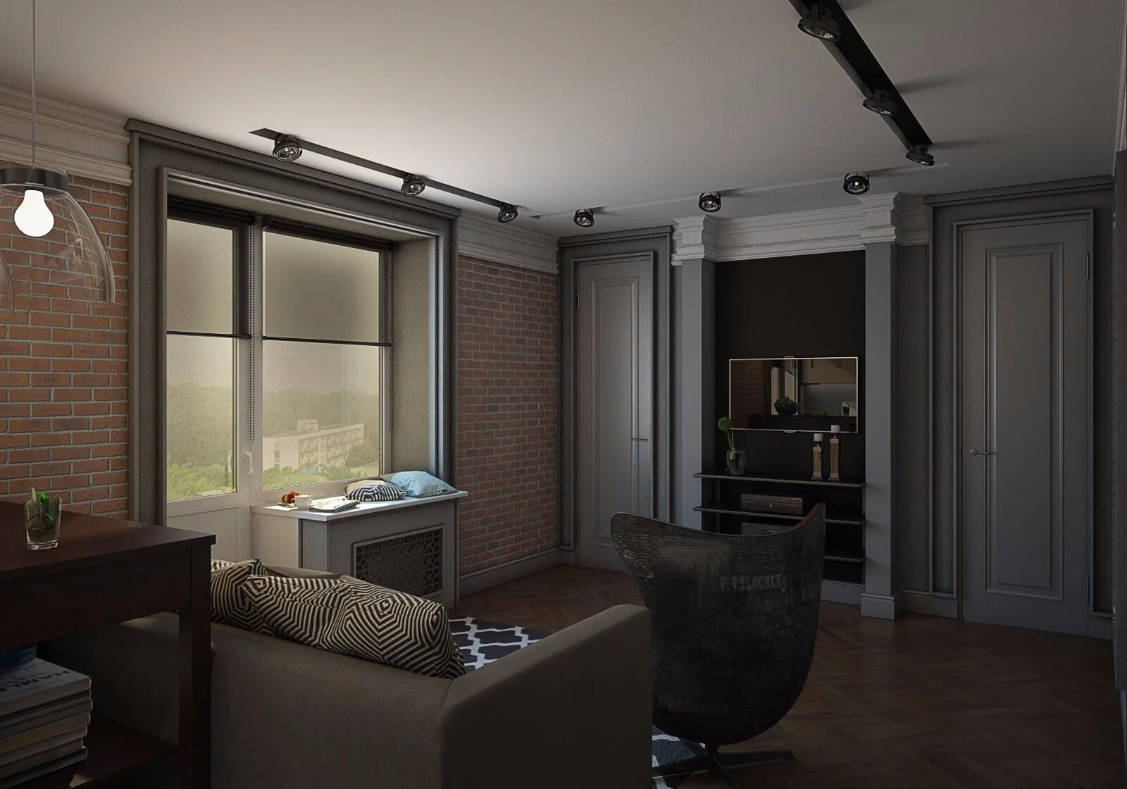 Квартира холостяка дизайн Квартира холостяка - Студия Виктории Месмер. Дизайн и архитектура