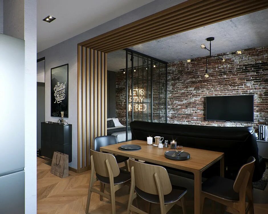 Квартира холостяка дизайн Холостяцкая квартира в серых тонах - INMYROOM