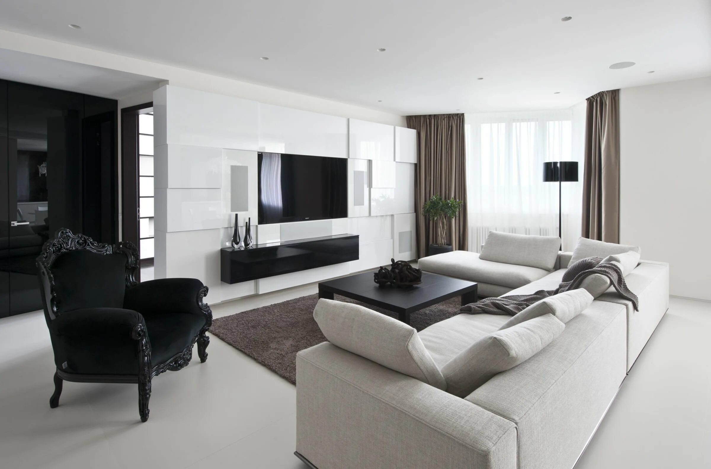 Квартира интерьер дизайн фото реальные Modern-elegant apartment interiors in Moscow Apartment living room design, Moder