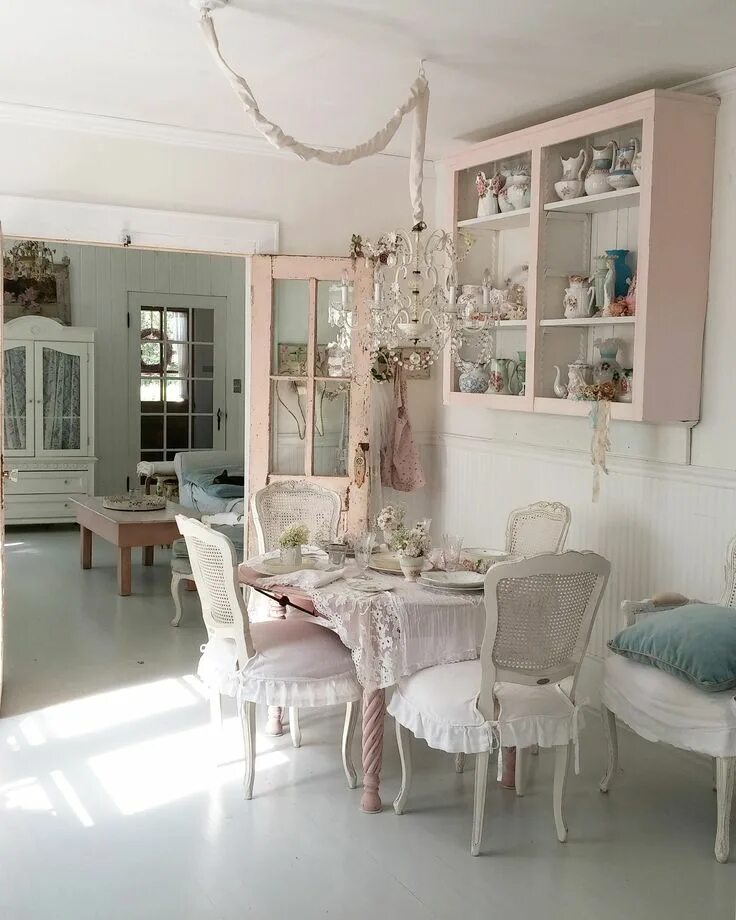 Квартира интерьер шебби шик Loading... in 2024 Shabby chic dining room, Shabby chic kitchen, Cottage dining 