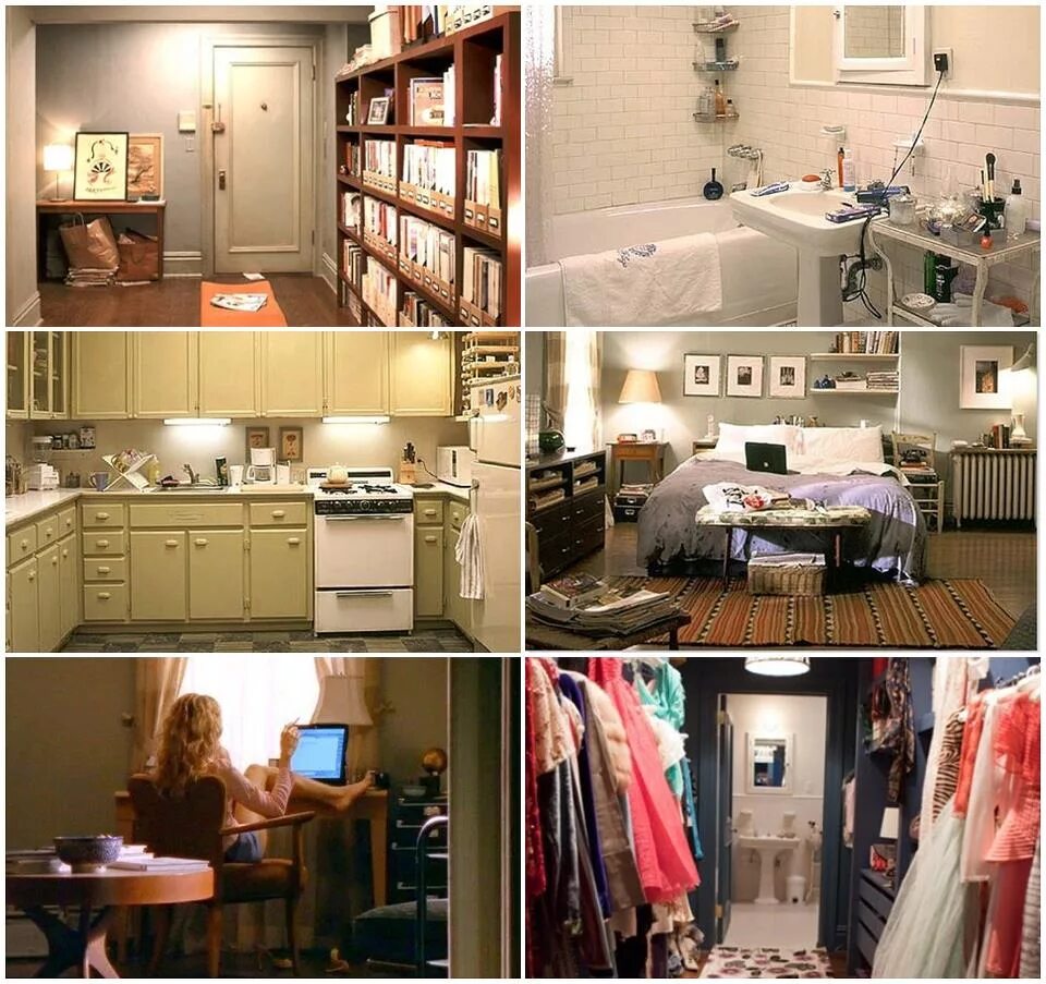 Квартира кэрри планировка bathroom, carrie bradshaw and gardrobe - image #753801 on Favim.com