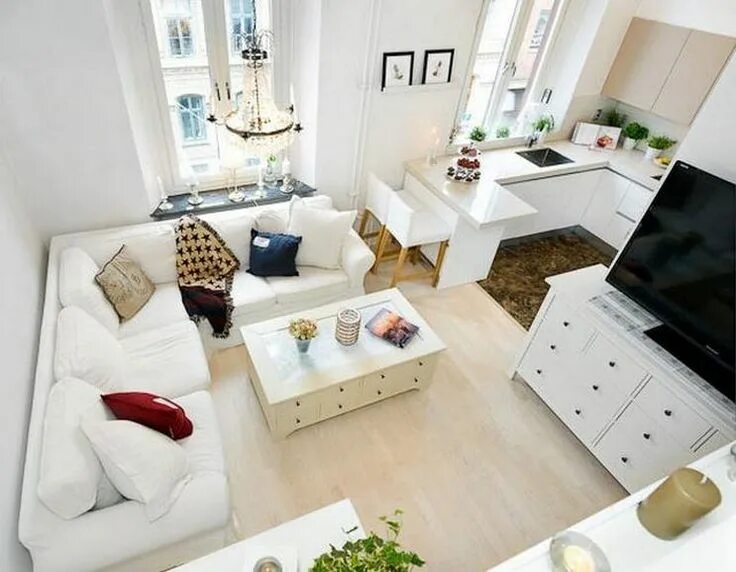 Квартира кв фото small apartment ideas - smart organisation Soggiorno per piccolo appartamento, A