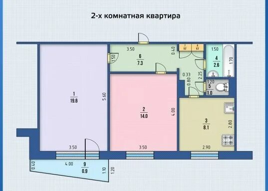 Квартира ленинградка планировка Объявление № 11811962 - продажа 2-комнатной квартиры в Омске, ул. Лукашевича 27,