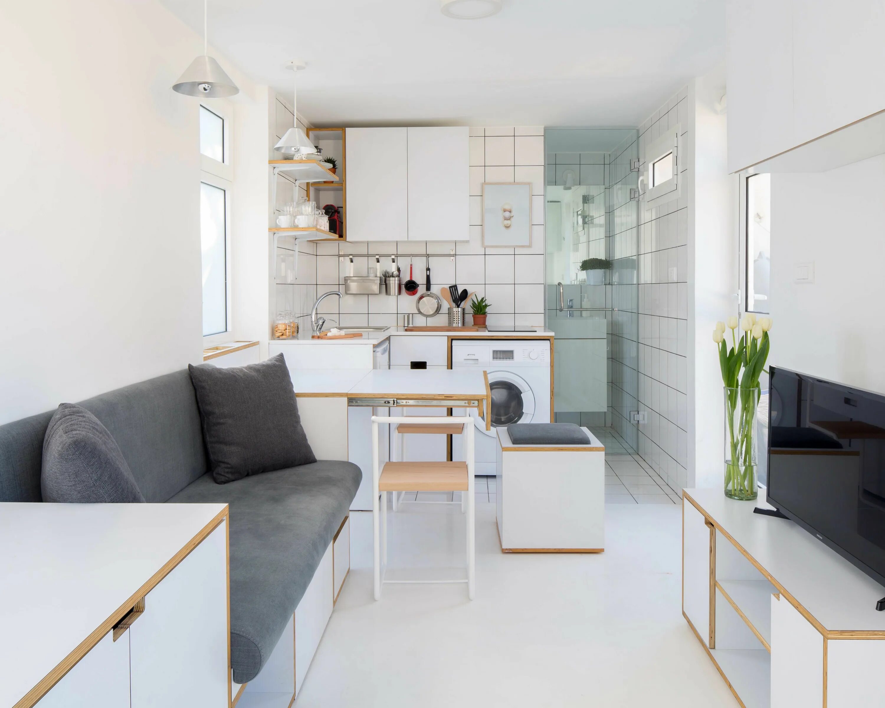 Квартира максим фото This 172-Square-Foot "Shoebox" Micro Apartment Makes Small Space Living Feel Spa