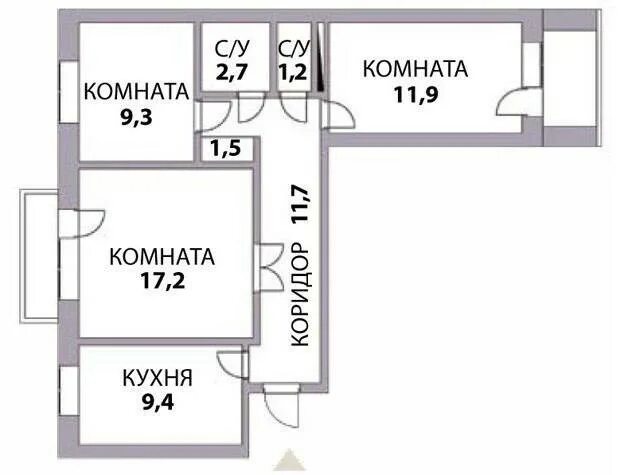 Квартира московской планировки 3 комнаты Купить 3-комнатную квартиру, 68 м² по адресу Ростов-на-Дону, проспект Соколова, 