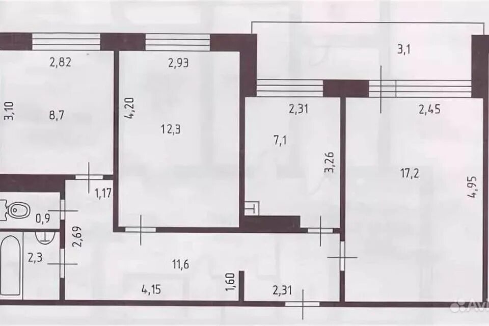 Квартира московской планировки 3 комнаты Купить Квартиру на 5 Этаже в 10-м проезде (СНТ Вишняки) - предложения о продаже 