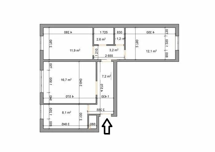 Квартира московской планировки 3 комнаты Купить 3-комнатную квартиру, 63.4 м² по адресу Свердловская область, Екатеринбур