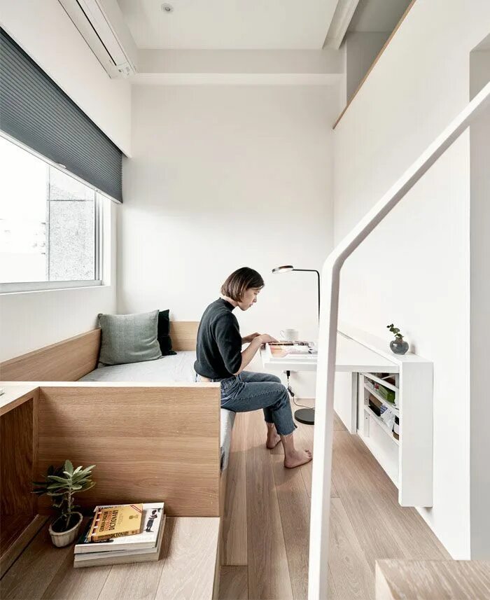 Квартира на 1 человека интерьер Micro Apartment with Space-Saving Furniture by A Little Design Apartment design,