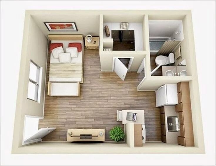 Квартира однокомнатный планировка ремонт paguponhome.com Planos de apartamentos, Planos de apartamentos pequeños, Diseños