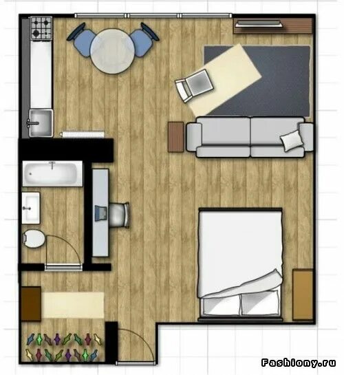 Квартира однушка планировка Pin em Планировка Floor plan, Plantas de casas pequenas, Plantas de estúdios