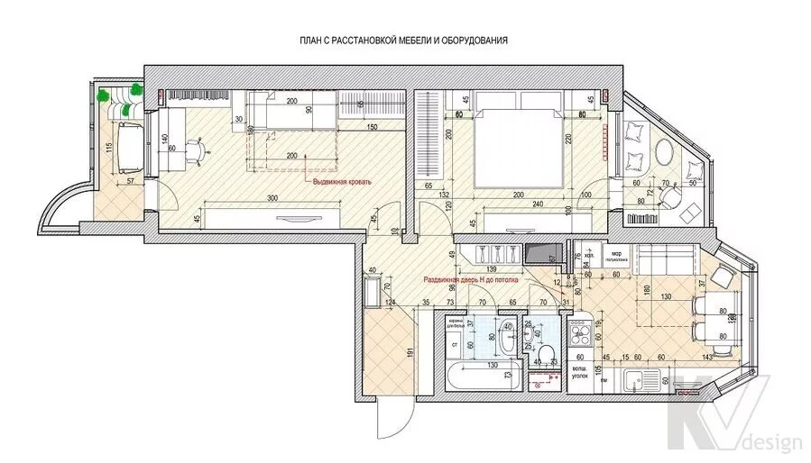 Квартира п44т дизайн проект Перепланировка квартиры П-44Т, Свиблово