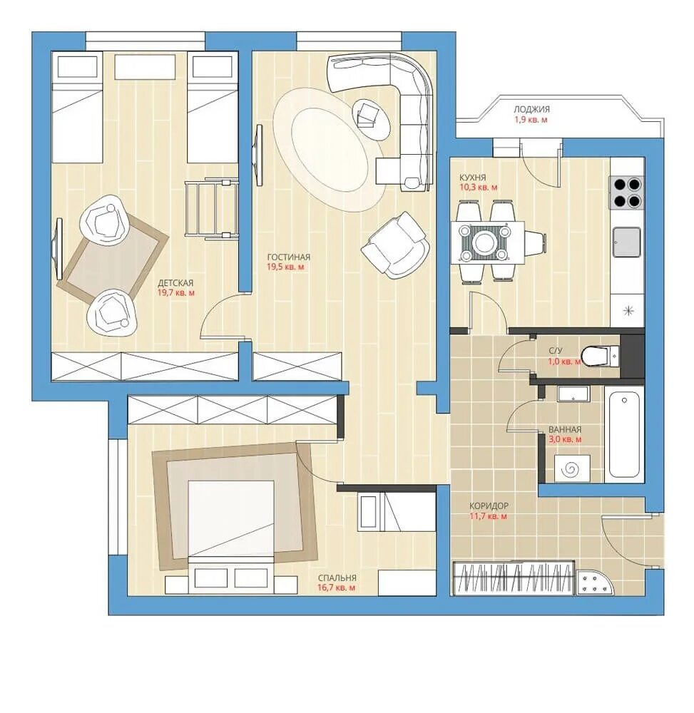 Квартира планировка для семьи КОПЭ - декор интерьера, ремонт в доме и квартире, тренды и идеи организации прос