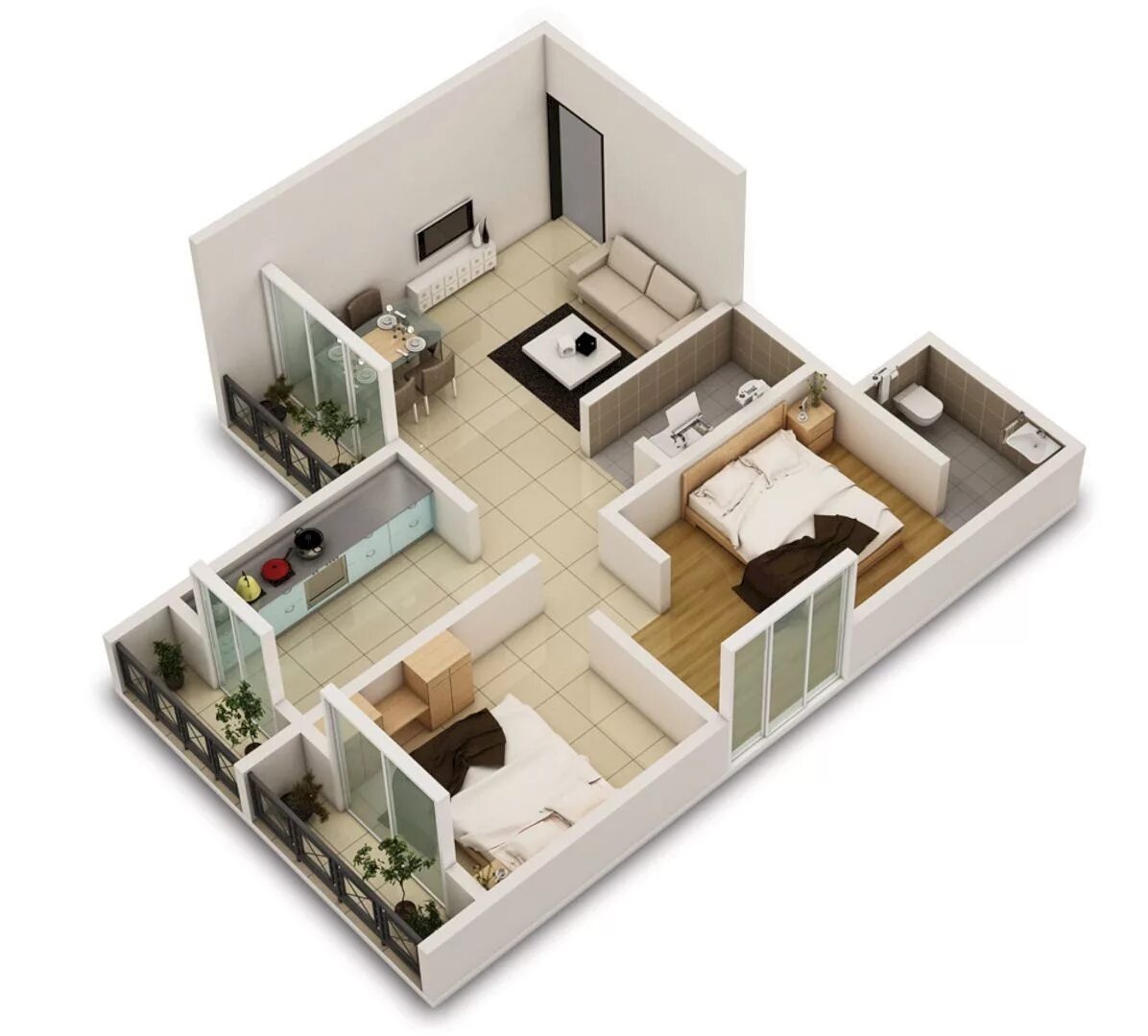 Квартира после планировки Why Do We Need 3D House Plan before Starting the Project? Apartment floor plans,