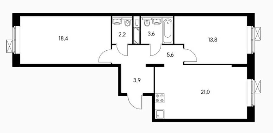 Квартира распашонка 3 комнатная планировка ЖК "Жемчужный берег": прекрасный проект с плохим управлением в перспективе