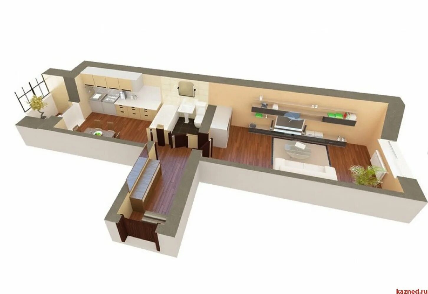 Квартира распашонка 3 комнатная планировка Дизайн комнатных квартир распашонка: найдено 90 изображений