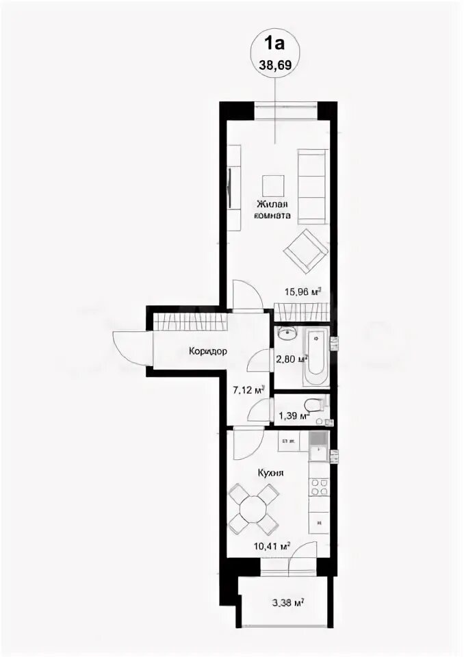 Квартира распашонка планировка 1 комнатная фото 1-к квартира, 38.7 м², 1/3 эт. на продажу в Зеленограде Купить квартиру Авито