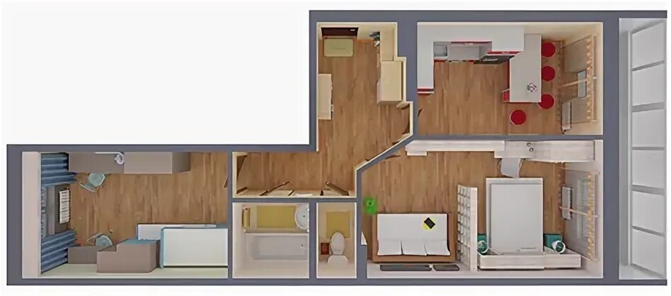 Квартира распашонка планировка 3 План квартиры распашонка 2 комнатная