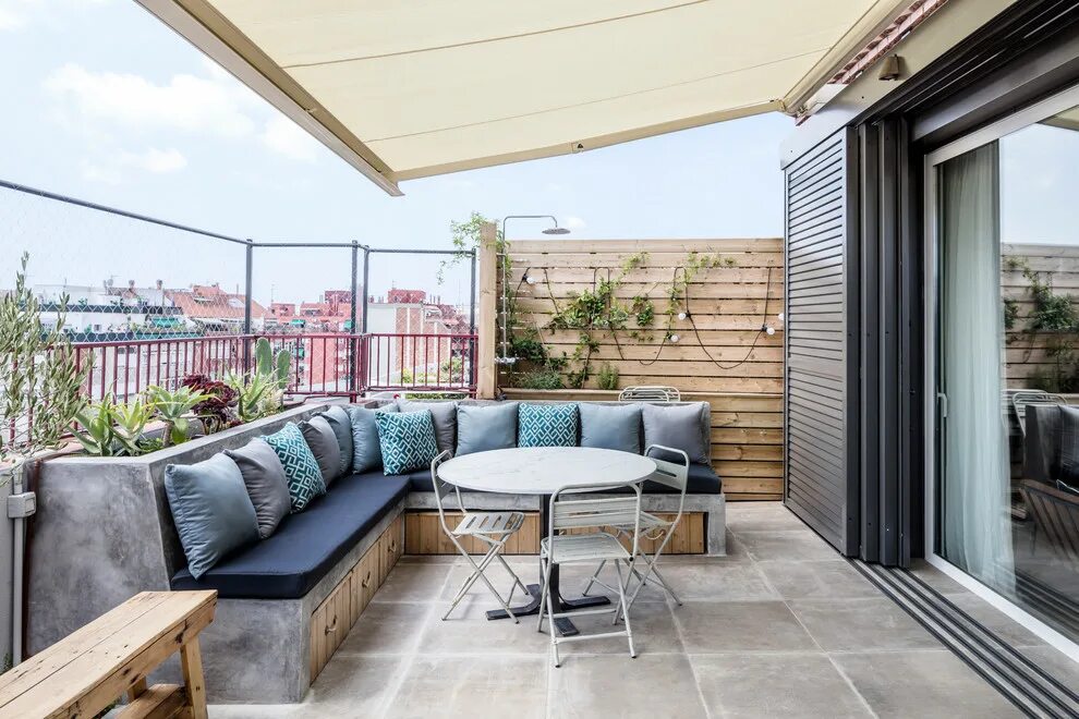 Квартира с террасой фото Contemporáneo Terraza Y Balcón - Современный - Балкон и лоджия - Барселона Houzz