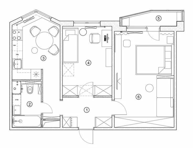 Квартира серии п 44т планировка Фотографии - Планировки - INMYROOM.ru Планировки, Дом, Дизайн