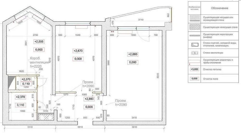 Квартира серии п 44т планировка Купить 2-комнатную квартиру, 52 м² по адресу Москва, Высокая улица, 7, 12 этаж, 