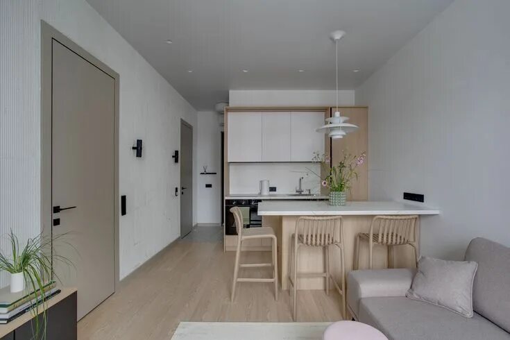 Квартира студия 17 м дизайн Дизайн-проект интерьера: квартира 39 кв.м для сдачи в аренду в Войковском районе