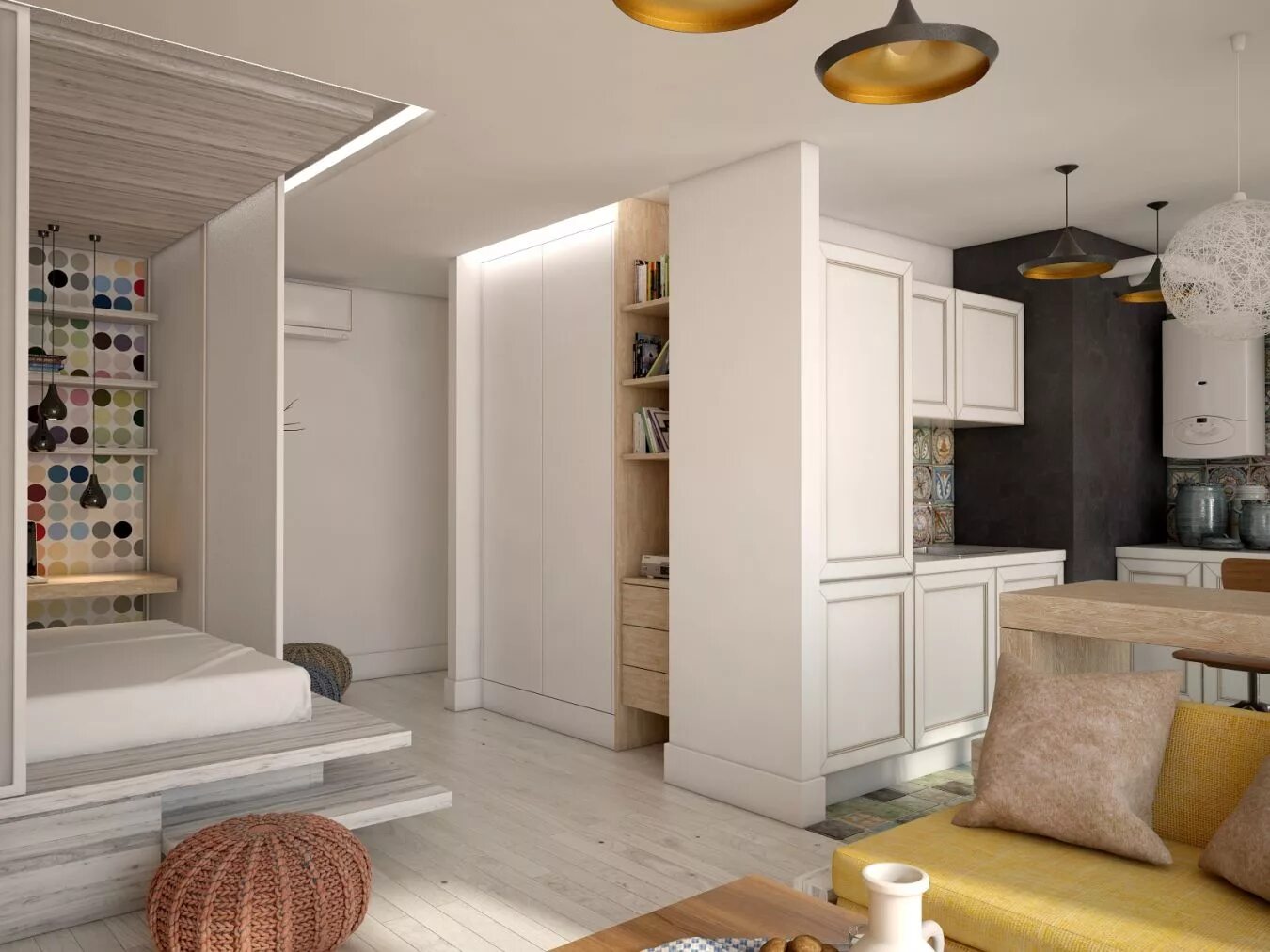 Квартира студия 40 м фото Антон - 48 квадратных метра уюта Apartment design, Small apartment design, Small