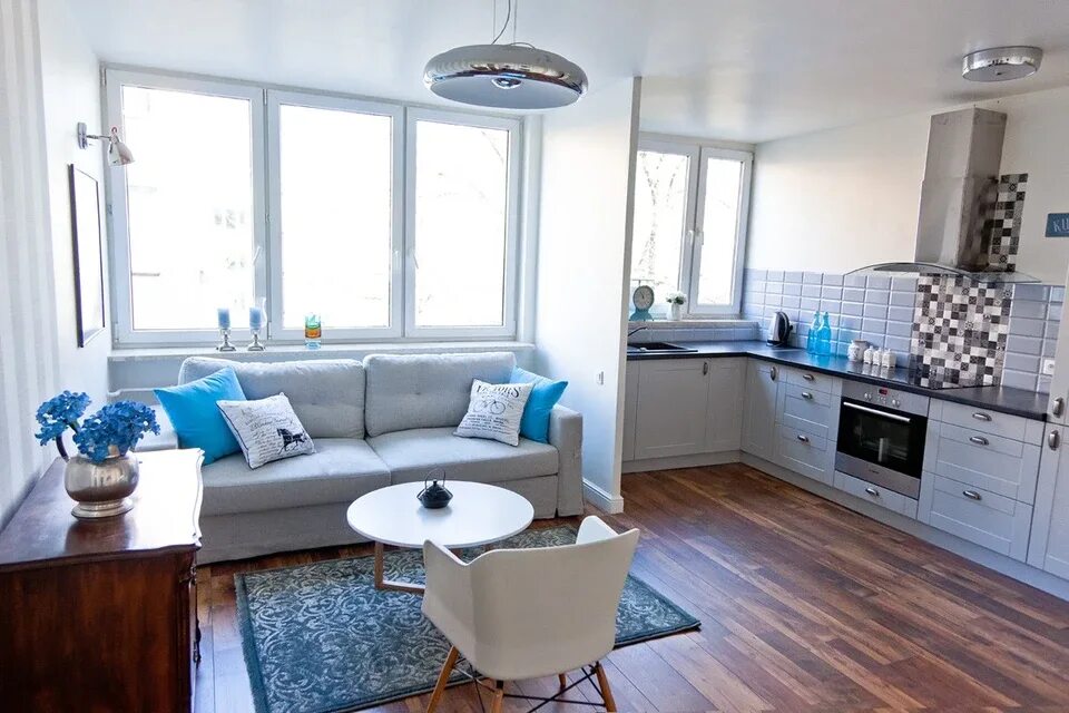 Квартира студия два окна дизайн Apartment design 20 sq m with two windows (51 Photos)