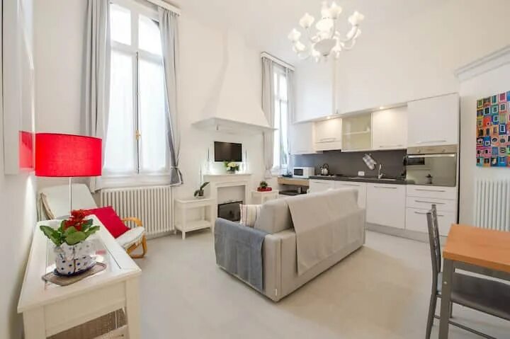 Квартира студия два окна дизайн Grand Canal bölgesinde ateş çukuru olan kiralık tatil yerleri - Venedik, İtalya 