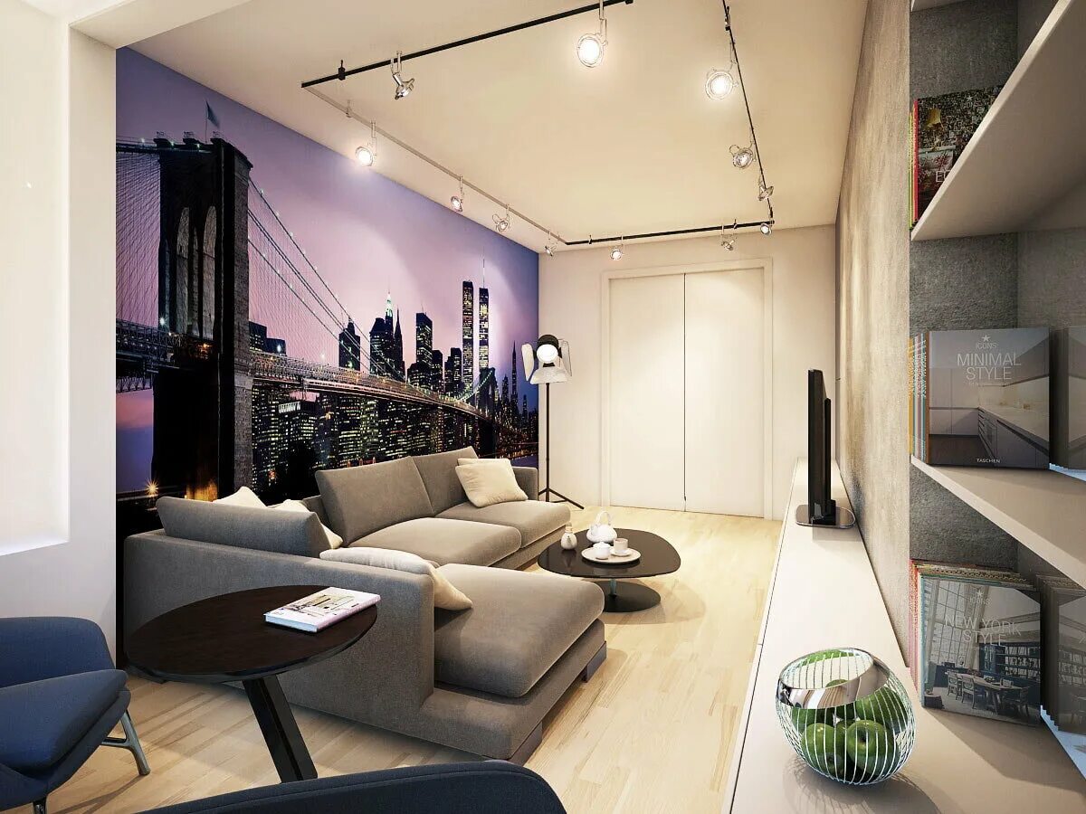 Квартира студия фото обои Фотообои в интерьере квартиры: современные тенденции или пережиток прошлого? Нат