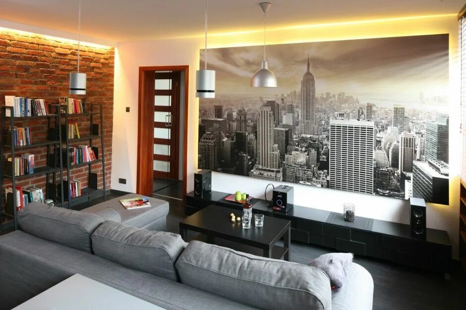 Квартира студия фото обои Małe mieszkanie. 20 pomysłów na kawalerkę Home interior design, House interior, 