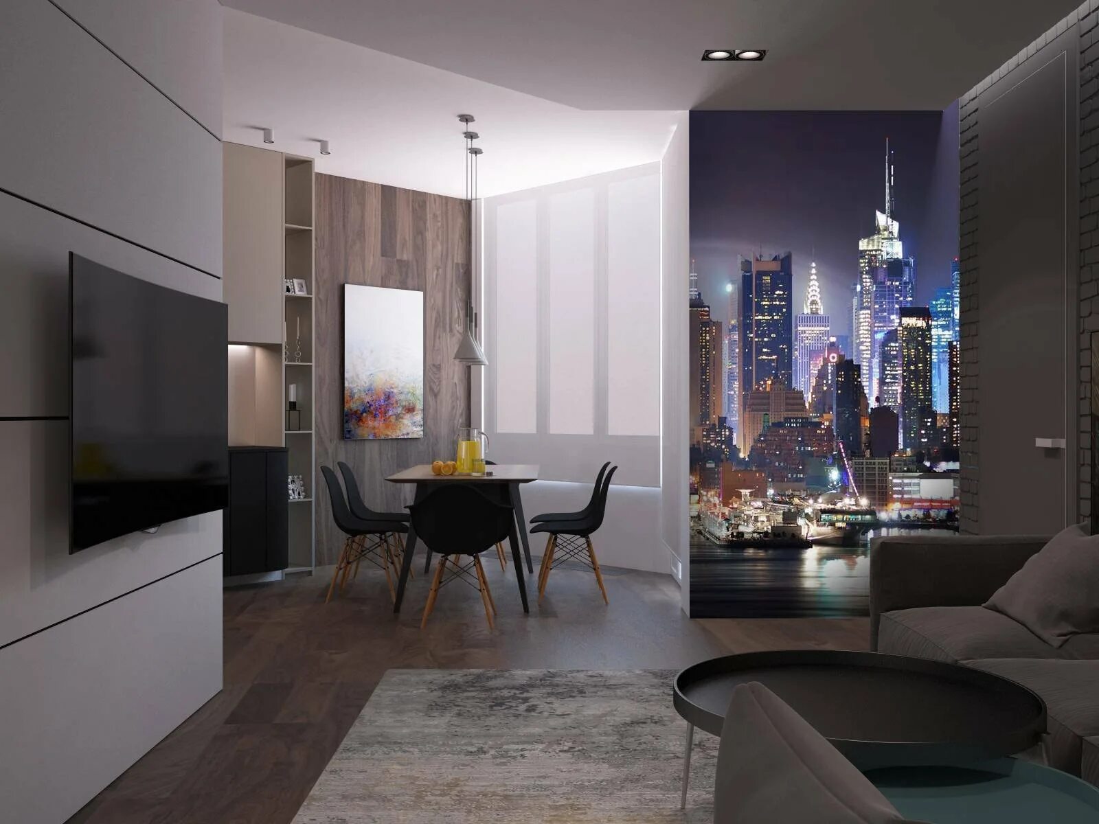 Квартира студия фото обои Фотообои в квартире студии (34 фото)