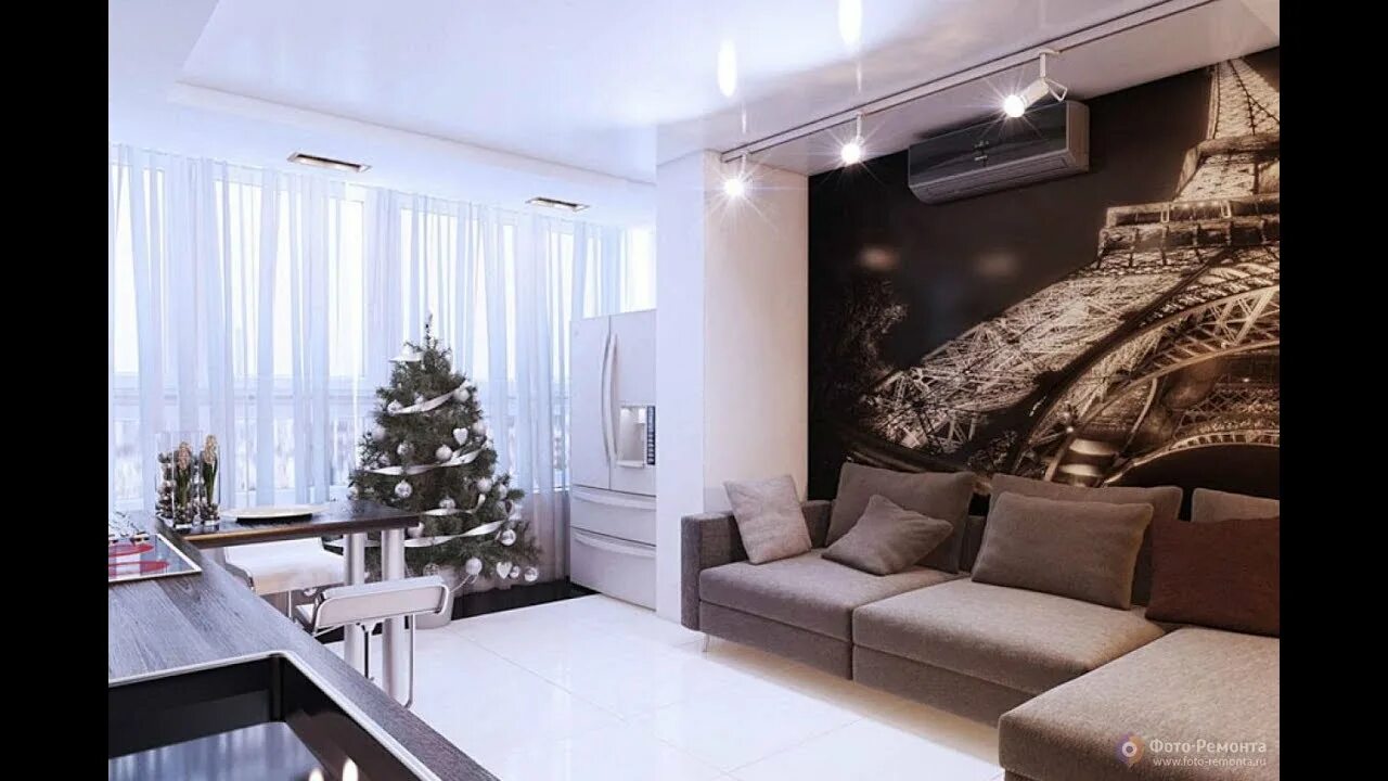 Квартира студия фото обои Квартира 32 м² - улица Шерифа Химшиашвили, Батуми Недвижимость в Батуми - YouTub