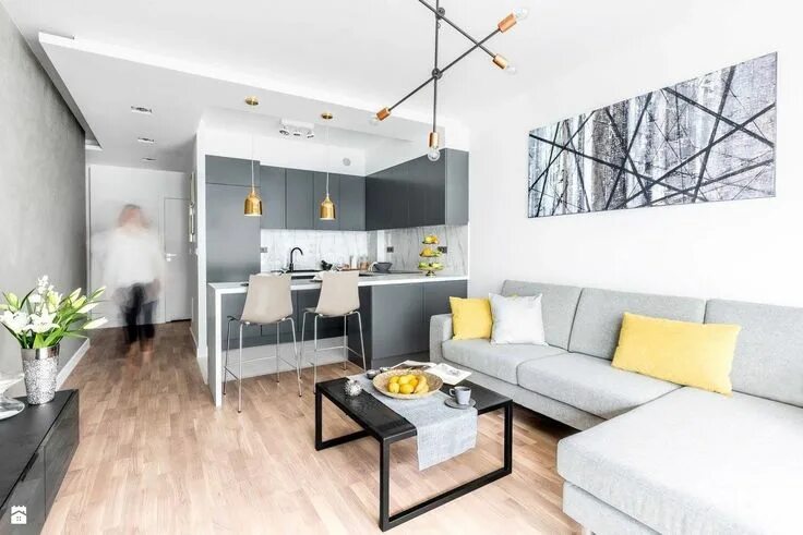 Квартира студия интерьер дизайн 25 кв м The Interior Design Institute Small apartment interior, Living room decor apartm