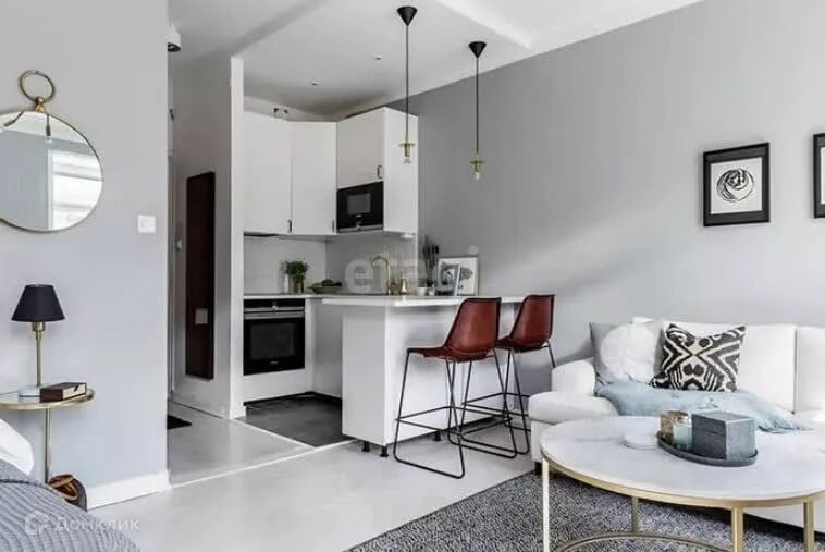 Квартира студия интерьер дизайн 25 кв м Купить Студию с Отделкой в молодёжном жилом комплексе Сабуровом (Москва) - предл