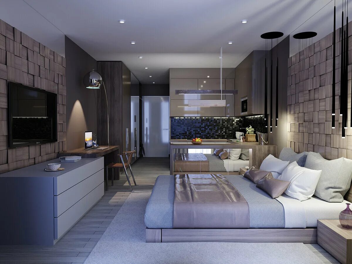 Квартира студия интерьер дизайн 25 кв м Как обустроить интерьер загородного дома в стиле хай-тек Идеальный интерьер Дзен